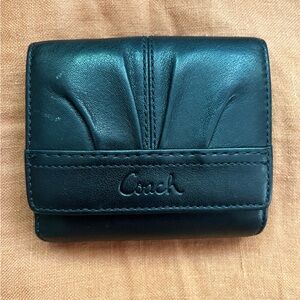 Coach black leather wallet